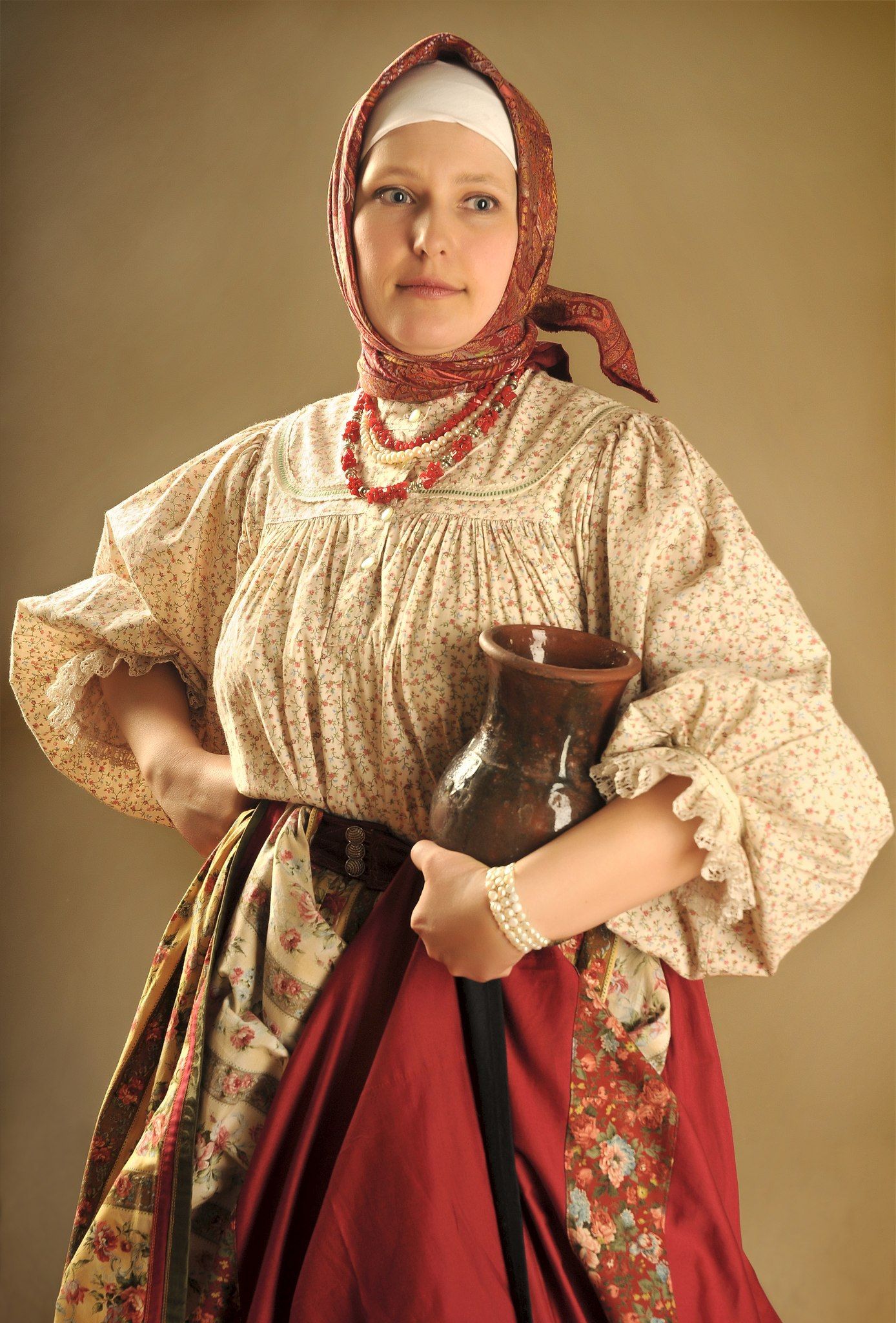 Girls in Slavic costumes in Hamburg